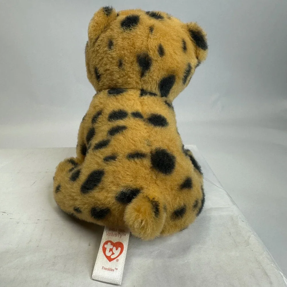 Ty‎ Beanie Boos Freckles the Cheetah Leopard Spotted Plush Gold Glitter Eyes 6in